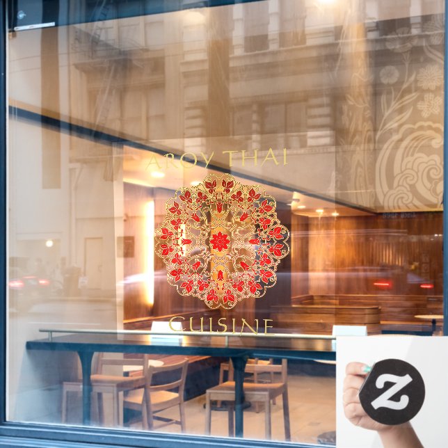 Customise Thai Restaurant Front Advertising  Windo (Cafe Window)