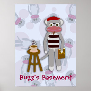 Customise The Beatnik Monkey Poster