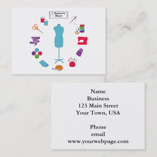 Customise the Label Business Card (Front/Back)
