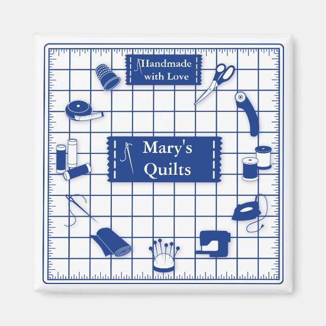 Customise the Label Quilt Time Magnet (Front)