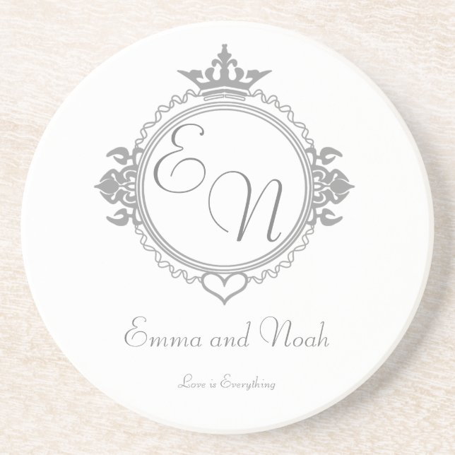 Customise the names, initials and phrase Love Coaster (Front)
