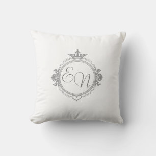 Customise the names, initials and phrase Love Cushion