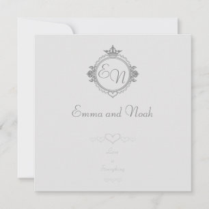 Customise the names, initials and phrase Love Invitation