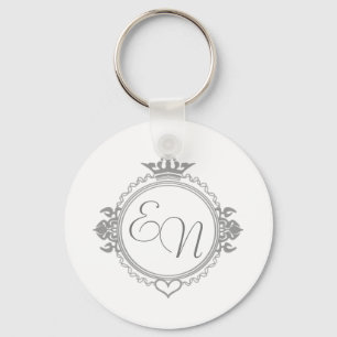 Customise the names, initials and phrase Love Key Ring