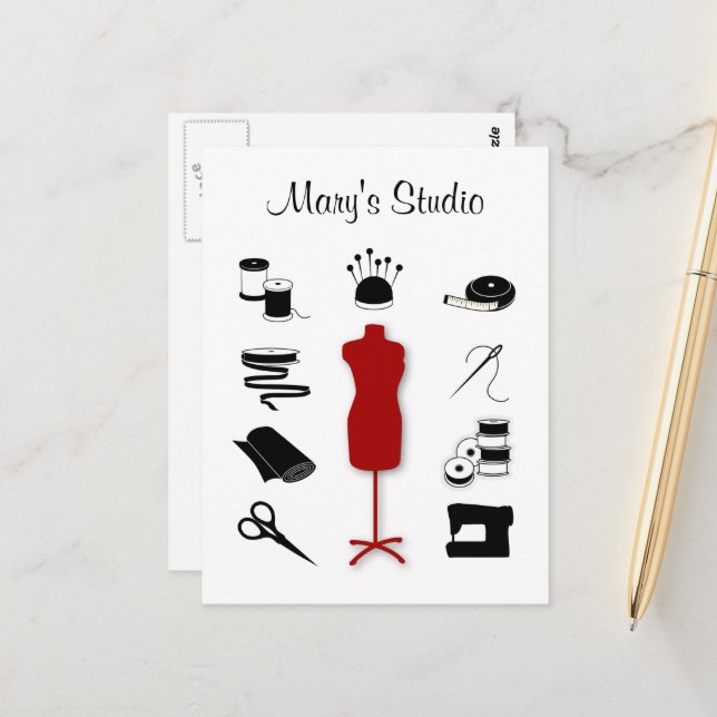 Customise the Text Postcard (Front/Back In Situ)