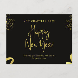 Customise the Year Chapters 2022 Happy New Year Postcard