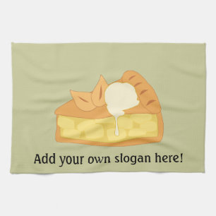 Customise this Apple Pie Slice graphic Tea Towel