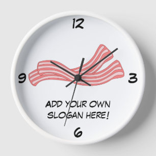 Customise this Bacon Rashers graphic Clock