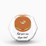 Customise this Bagel graphic Award<br><div class="desc">Add a slogan or name to create a personalised gift with a bagel theme. Image shows a bread ring filled with lettuce,  meat and tomato.</div>