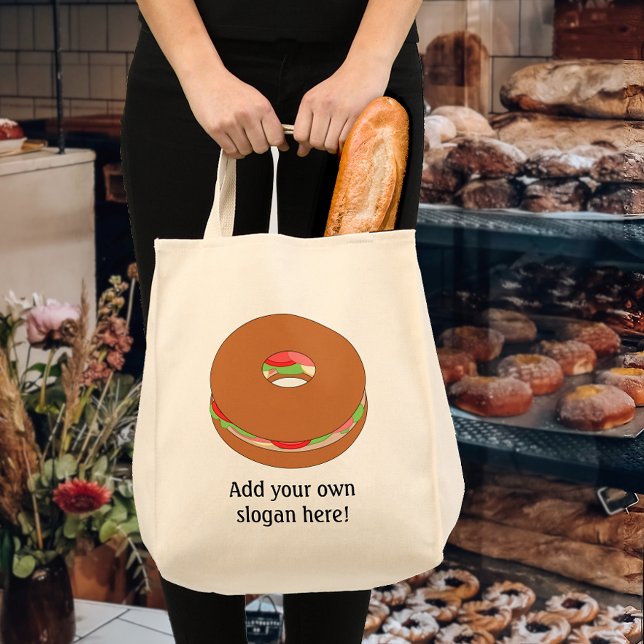 Customise this Bagel graphic Tote Bag (Creator Uploaded)