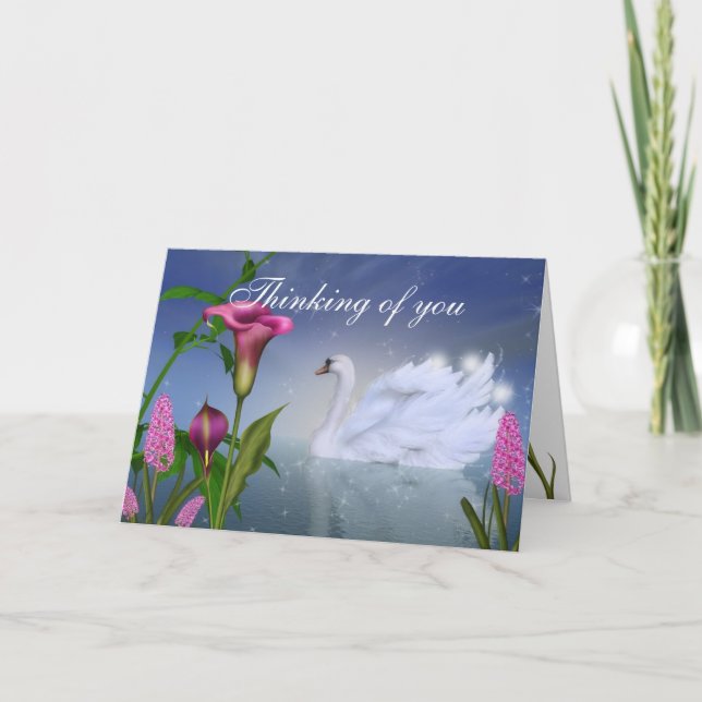 Customise this Beautiful Swan Greeting Card (Front)