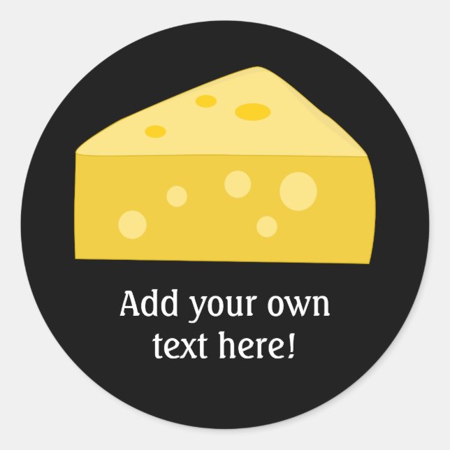Customise this Big Cheese graphic Classic Round Sticker (Front)