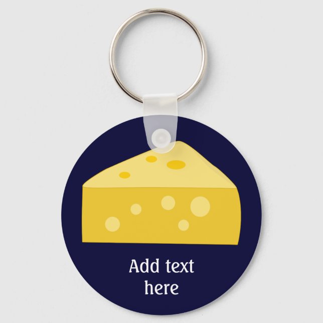 Customise this Big Cheese graphic Key Ring (Front)