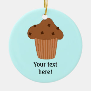 Customise this Choc Chip Muffin graphic Ceramic Tree Decoration