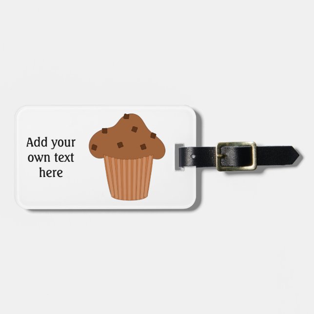 Customise this Choc Chip Muffin graphic Luggage Tag (Front Horizontal)