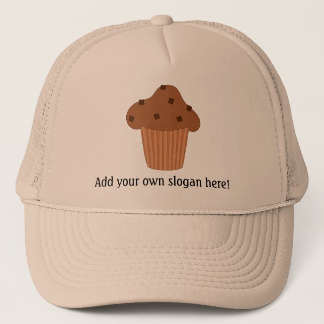 Customise this Choc Chip Muffin graphic Trucker Hat (Front)