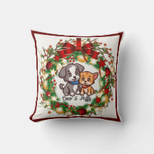 Customise this Christmas Throw Pillow with picture
