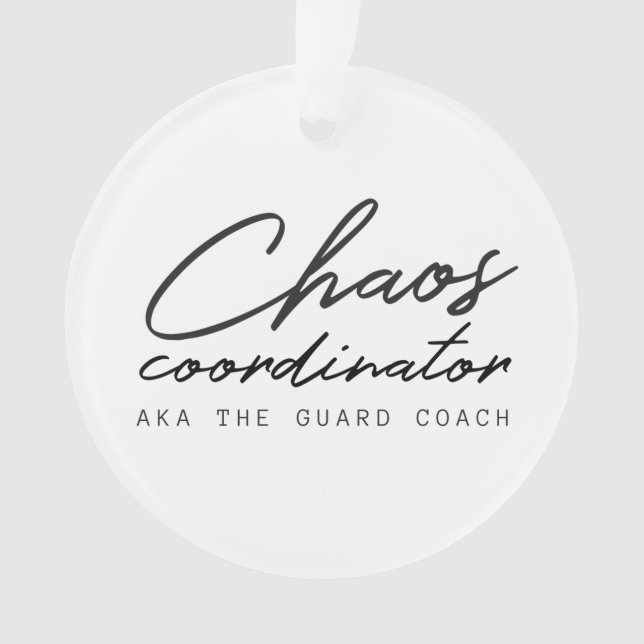 Customise This Colour Guard Coach Ornament (Front)