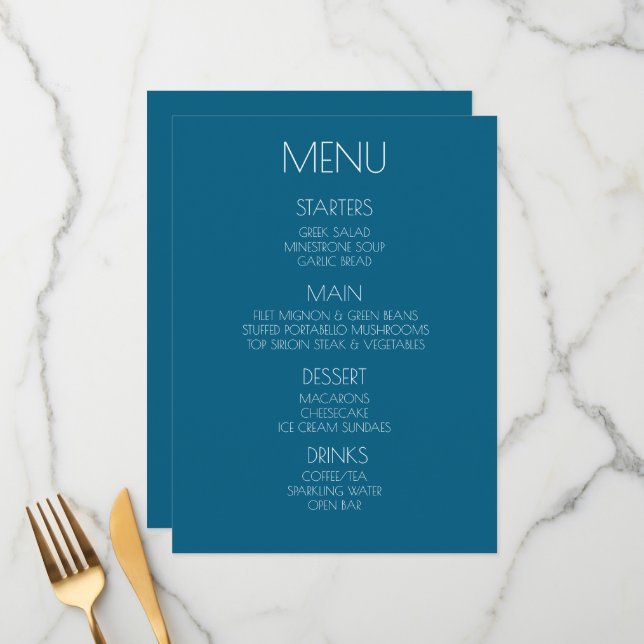 Customise This - Create Your Own Custom Menu (Front/Back In Situ)