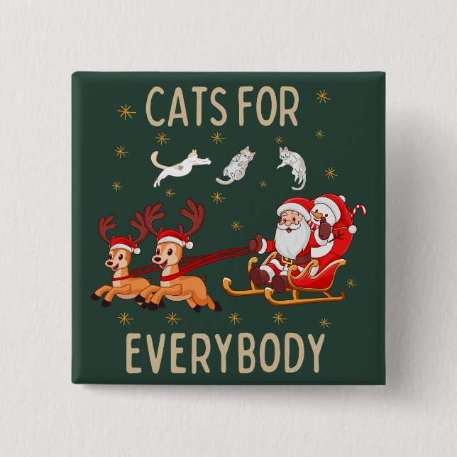 Customise This Design: Cats for Everybody 15 Cm Square Badge (Front)