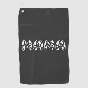 Customise This Design: Cow Mama Birthday Golf Towel