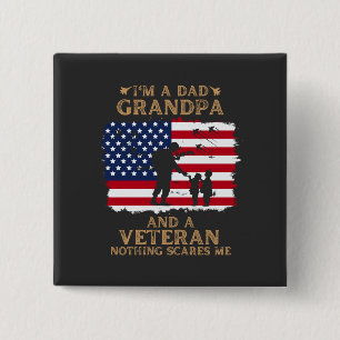Customise This Design: I'm a Dad Grandpa 15 Cm Square Badge