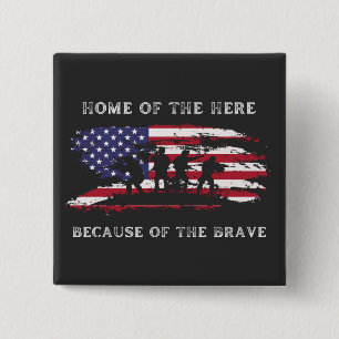 Customise This Design: Veterans Day 15 Cm Square Badge