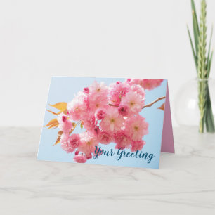 Customise This Double Cherry Blossom Card