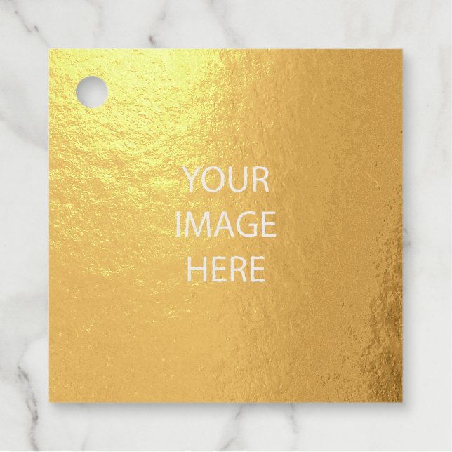 Customise this Gold Foil Favour Tags (Front)
