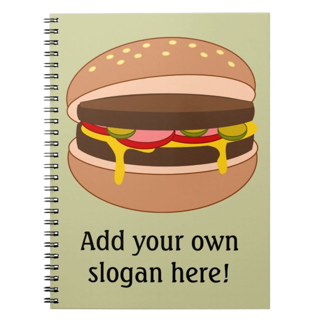 Customise this Hamburger graphic Spiral Notebook (Front)
