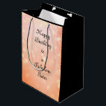 Customise this Happy Birthday Sister Medium Gift Bag<br><div class="desc">Customise this Stylish Black and Pink Sparkle 'Happy Birthday to a fabulous Sister' Gift Bag.</div>