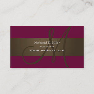 Customise this monogram business card