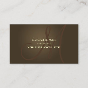 Customise this monogram business card