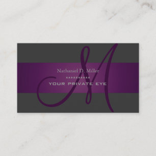 Customise this monogram business card