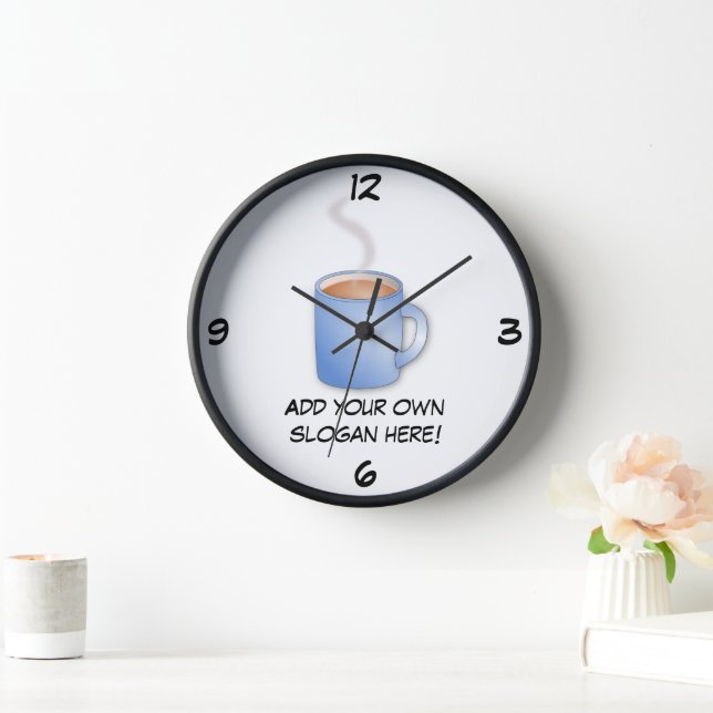 Customise this Mug of Coffee graphic Clock (Home)