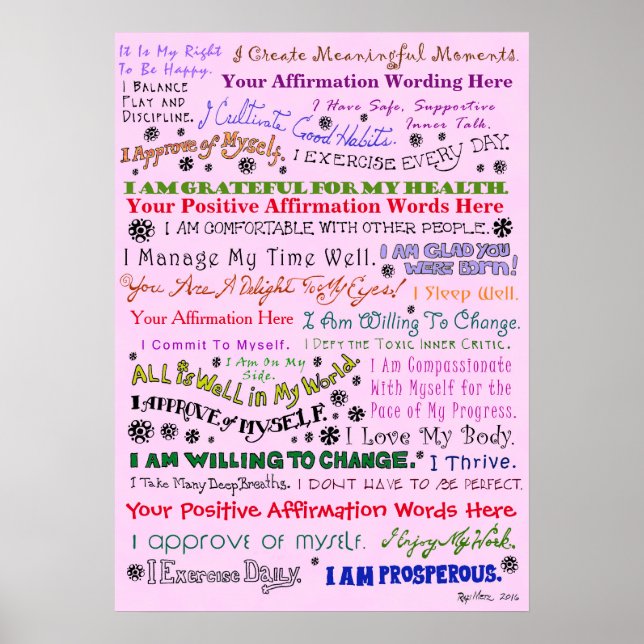 Customise this Organic Affirmation Poster (Front)
