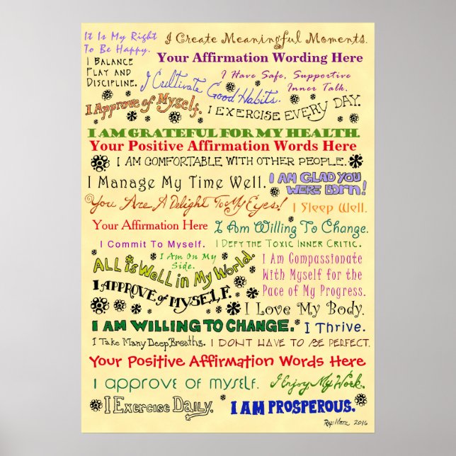 Customise this Organic Affirmation Poster (Front)