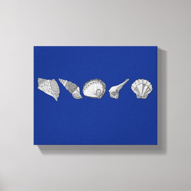 Customise This Original Seashell Art Canvas Print (Front)