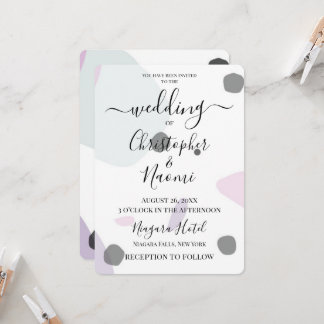 Customise This Pastel Shapes Background Invitation