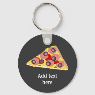 Customise this Pizza Slice graphic Key Ring