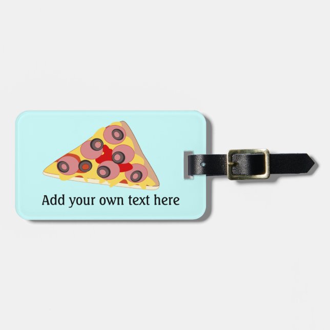 Customise this Pizza Slice graphic Luggage Tag (Front Horizontal)