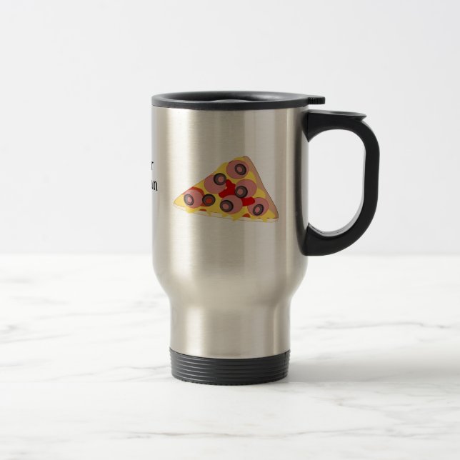 Customise this Pizza Slice graphic Travel Mug (Right)
