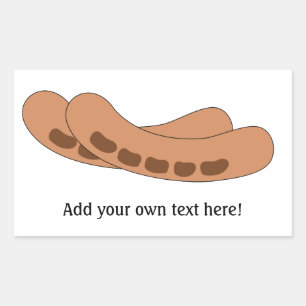 Customise this Sausages graphic Rectangular Sticker