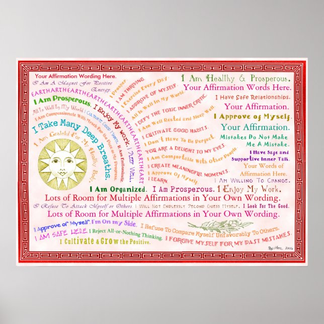 Customise this Sunrise Affirmation Poster (Front)