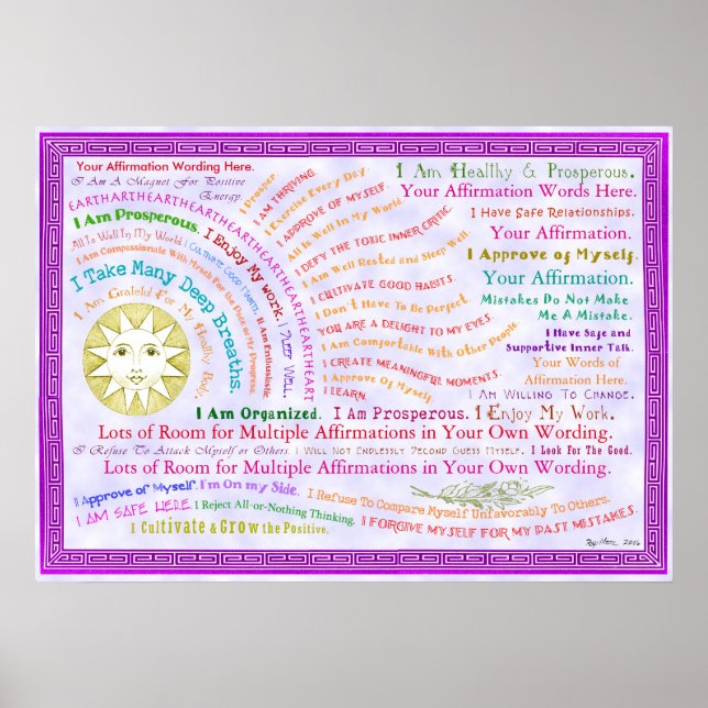 Customise this Sunrise Affirmation Poster (Front)