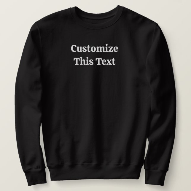 Customise This Text Basic Sweatshirt for Men (Design Front)
