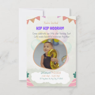Customise Toddler Birthday Invitation