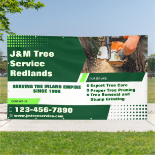 Customise Tree Service Arborist Stump Grinder Fenc Banner