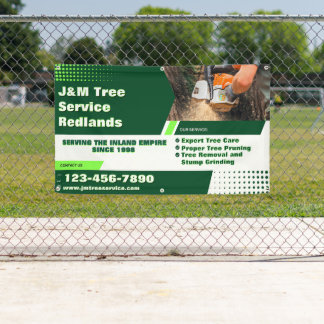 Customise Tree Service Arborist Stump Grinder Fenc Banner