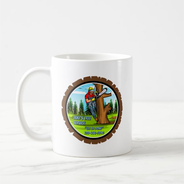 Customise Tree Service Removal Service Business Coffee Mug (Left)